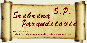 Srebrena Parandilović vizit kartica